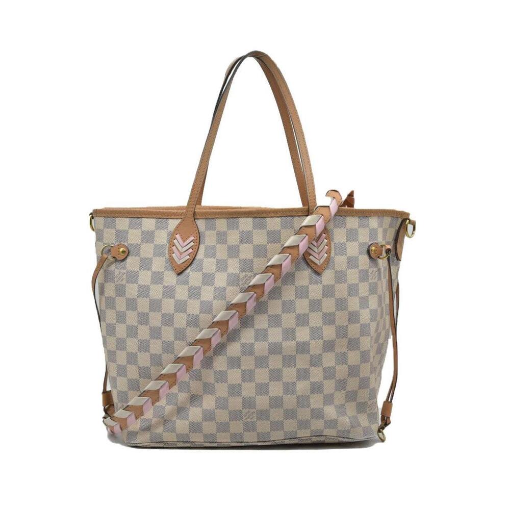 $2500 Louis Vuitton Damier Azur Braided Neverfull MM